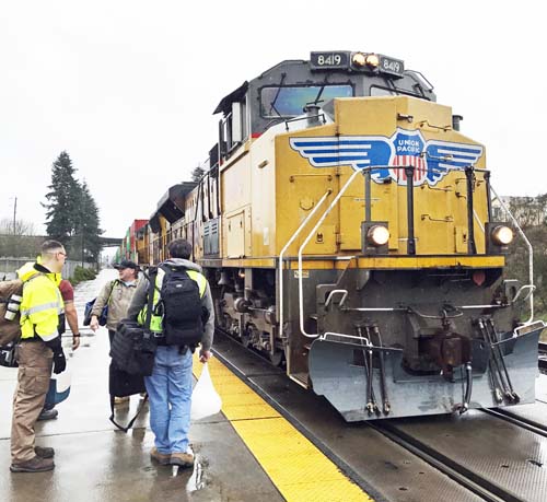 UP shift change at Centennial Station