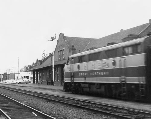 Great Northern Engine at Chehalis, 1950